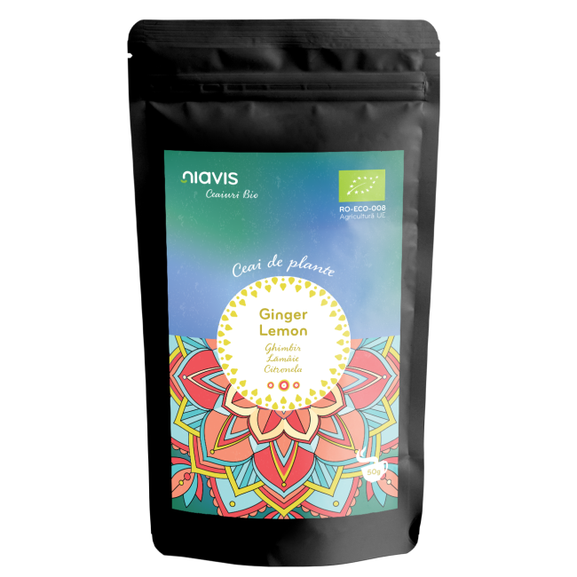 Ceai Ecologic/BIO "Ginger Lemon" 50g Ceai Ecologic/BIO "Ginger Lemon" 50g