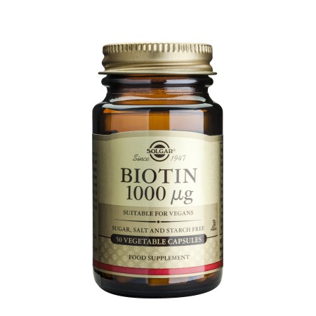Biotin 1000mcg 50 capsule vegetale Biotin 1000mcg 50 capsule vegetale