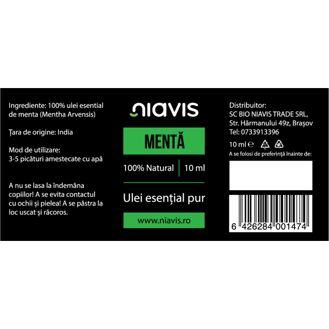 Ulei Esential de Menta 10ml