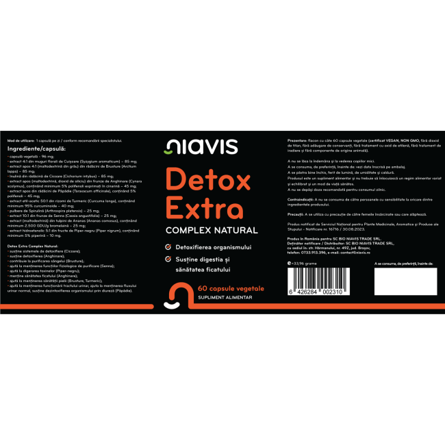 Detox Extra Complex Natural 60 cps Detox Extra Complex Natural 60 cps