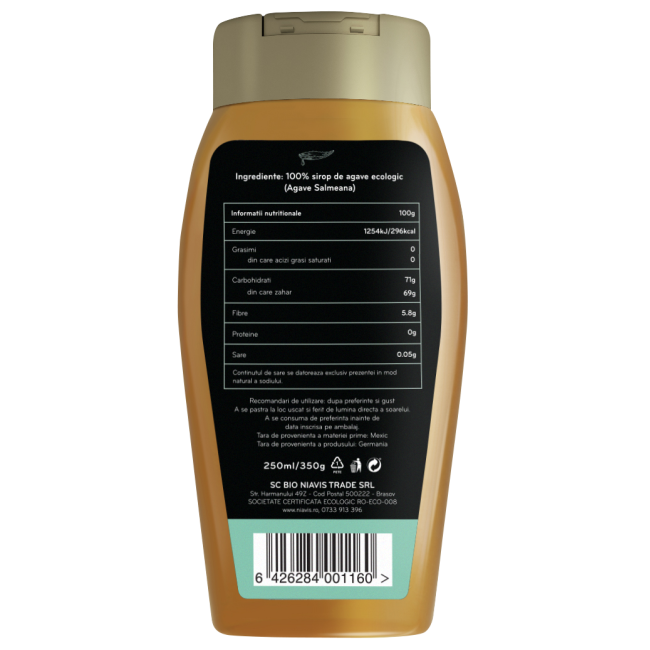 Sirop de Agave Light Ecologic/BIO 250ml/350g Sirop de Agave Light Ecologic/BIO 250ml/350g