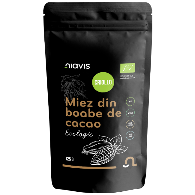 Miez din Boabe de Cacao Criollo Ecologice/BIO 125g