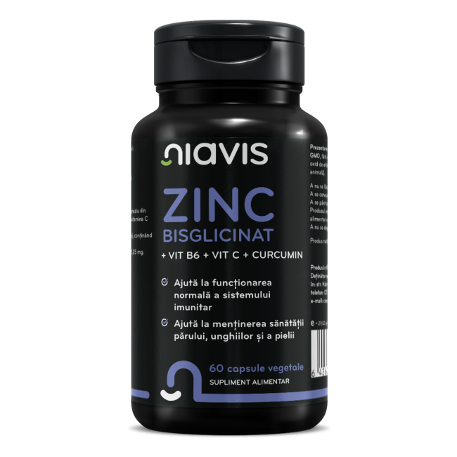 ZINC Bisglicinat + Vit B6 + Vit C + Curcumin 60 cps ZINC Bisglicinat + Vit B6 + Vit C + Curcumin 60 cps