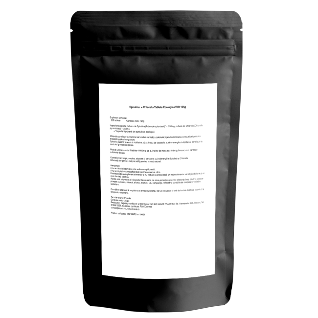 Spirulina + Chlorella Tablete Ecologice/BIO 125g