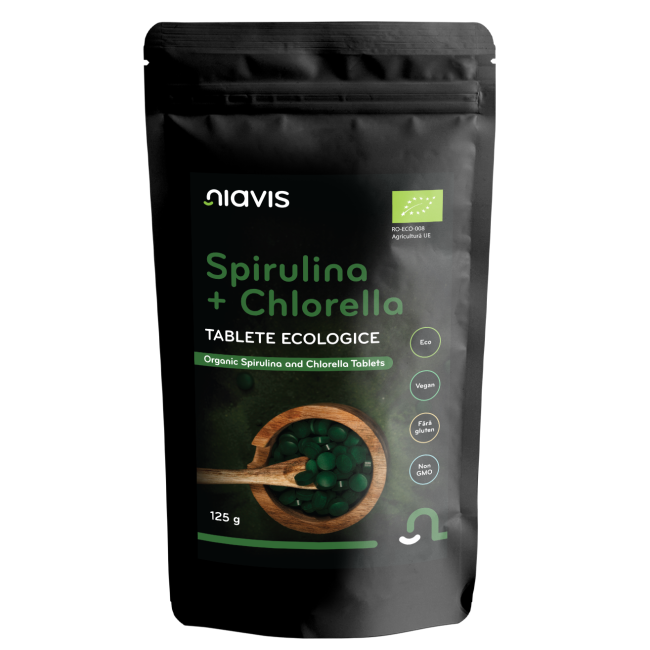 Spirulina + Chlorella Tablete Ecologice/BIO 125g
