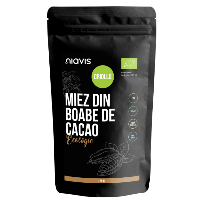 Miez din Boabe de Cacao Criollo Ecologice/BIO 125g