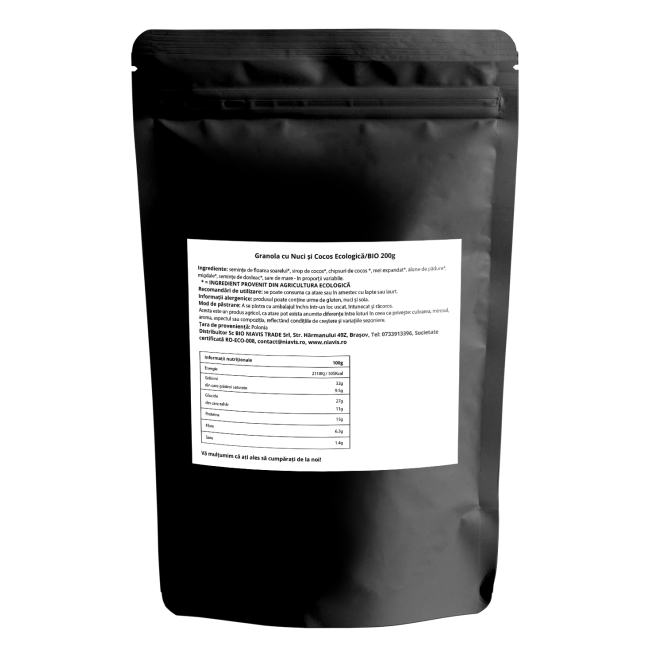 Niavis Granola cu Nuci si Cocos Ecologica/BIO 200g Niavis Granola cu Nuci si Cocos Ecologica/BIO 200g
