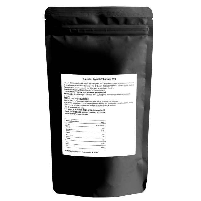 Chipsuri de Cocos RAW Ecologice 125g Chipsuri de Cocos RAW Ecologice 125g