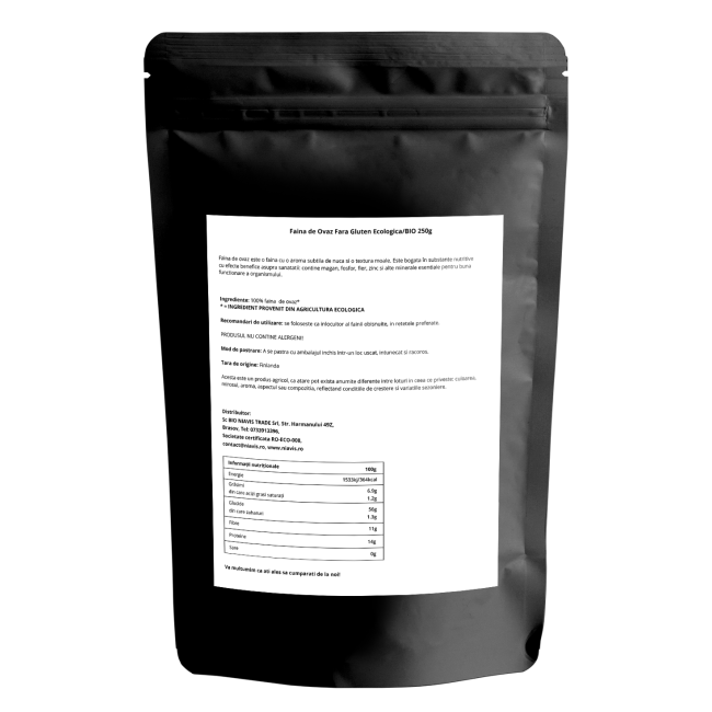 Faina de Ovaz Fara Gluten Ecologica/BIO 250g Faina de Ovaz Fara Gluten Ecologica/BIO 250g