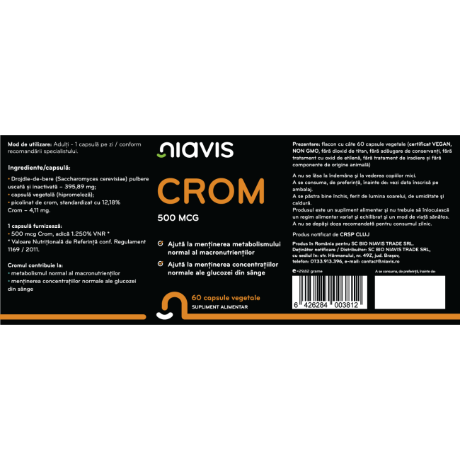 Crom 500mcg 60cps Crom 500mcg 60cps