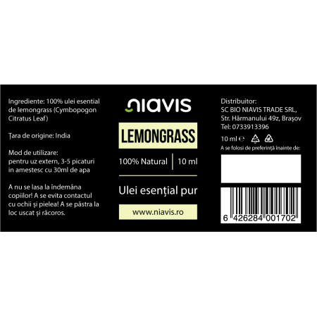 Ulei Esential de Lemongrass 10ml