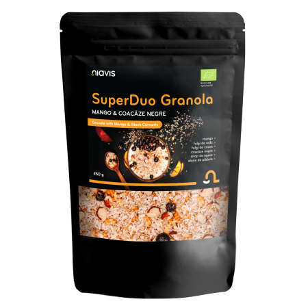 SuperDuo Granola - Mango & Coacaze Negre Ecologica 250g