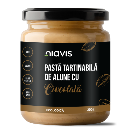 Pasta Tartinabila de Alune cu Ciocolata Eologica/BIO 200g Pasta Tartinabila de Alune cu Ciocolata Eologica/BIO 200g