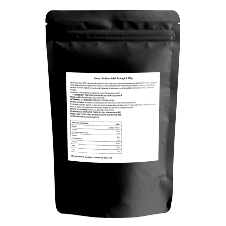 Cacao Pulbere RAW Ecologica/Bio 250g