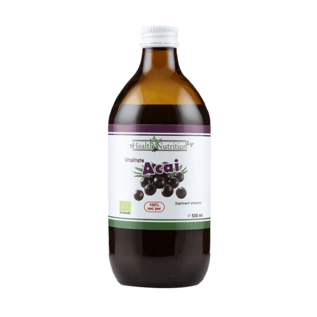 Suc Acai 100% Pur, Bio 500ml, Health Nutrition