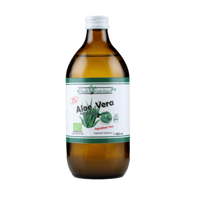 Suc de aloe vera bio cu micropulpa 500ml, Health Nutrition