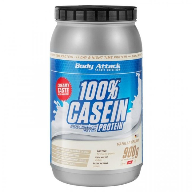 CASEIN PROTEIN 100% VANILIE 900G BODY ATTACK