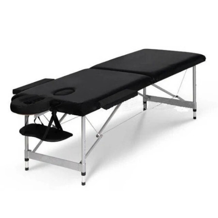 Pat masaj aluminiu - 220cm Negru