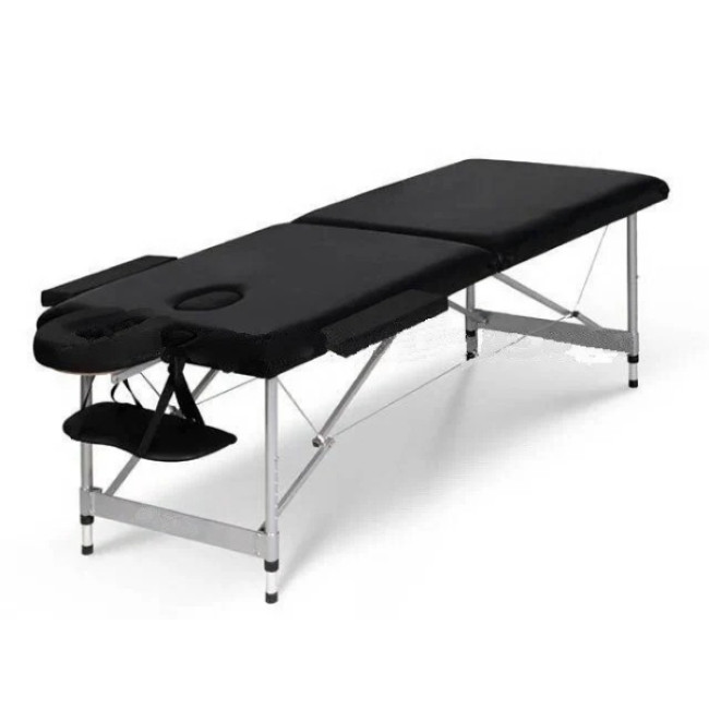 Pat masaj aluminiu - 220cm Negru