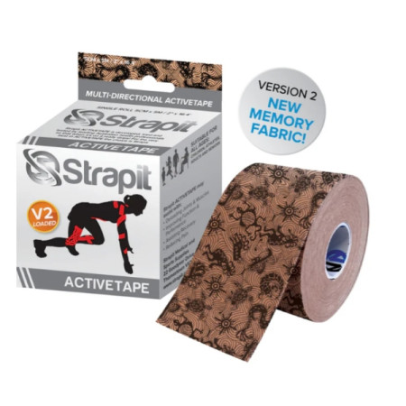 DYNAMIC ACTIVETAPE 5CM x 5M  - BEJ/NEGRU STRAPIT