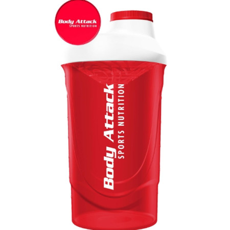 SHAKER ROSU-ALB 600 ML BODY ATTACK