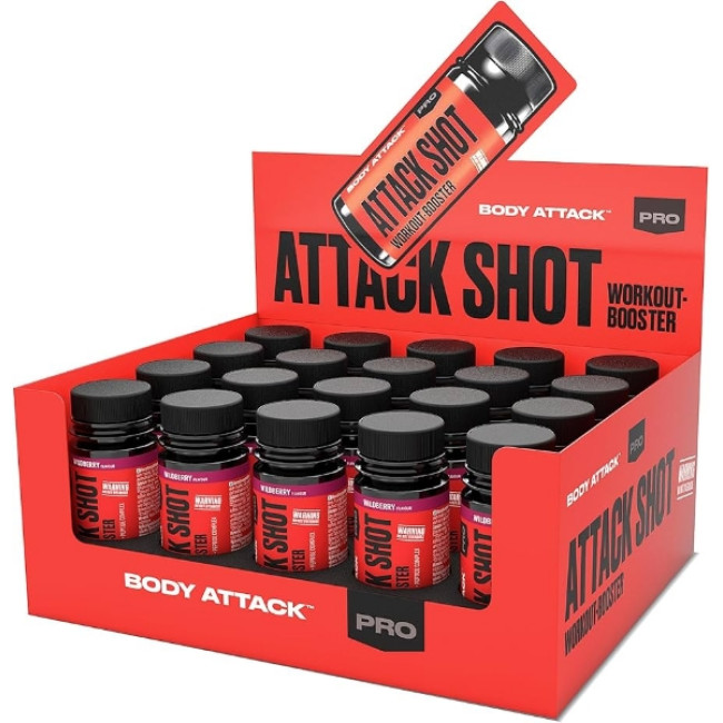 ATTACK SHOTS 20 x 60ml - Wildberry