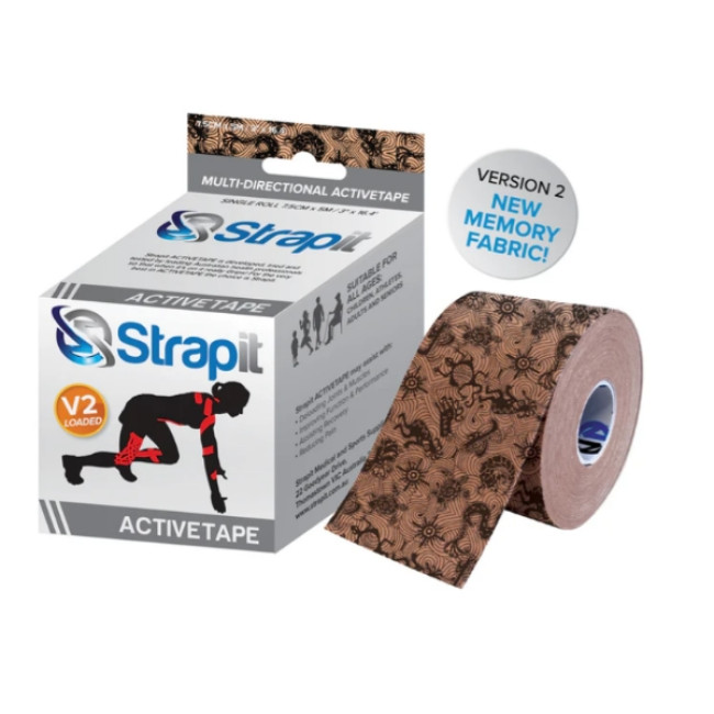 DYNAMIC ACTIVETAPE 7,5CM x 5M  - BEJ/NEGRU STRAPIT