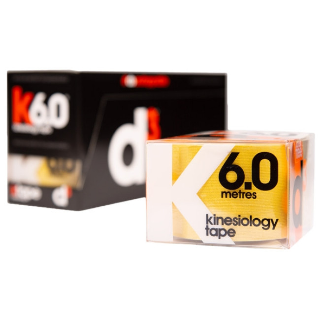 K6.0 Banda Kinesiologica Galben 5cm x 6m - d3Tape