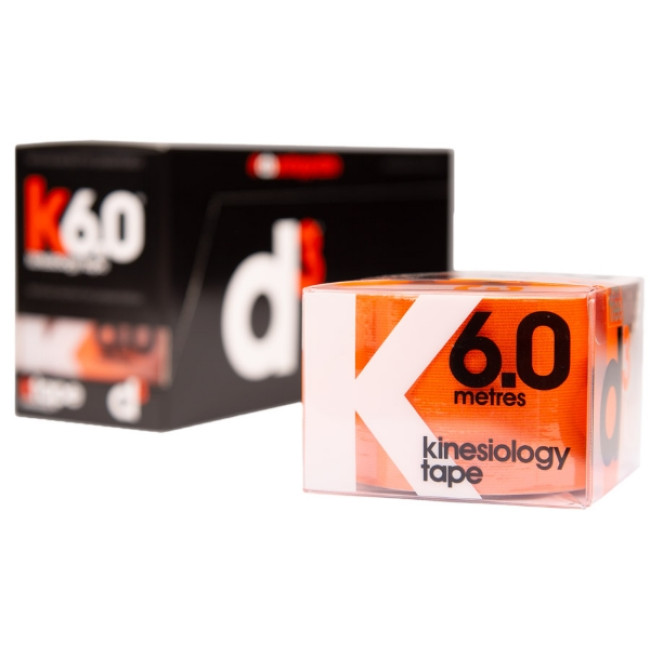 K6.0 Banda Kinesiologica Portocaliu 5cm x 6m - d3Tape
