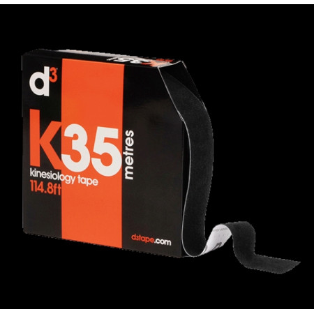 K35 Banda Kinesiologica Negru 5cm x 35m - d3Tape