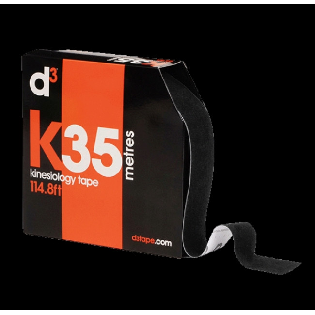 K35 Banda Kinesiologica Negru 5cm x 35m - d3Tape