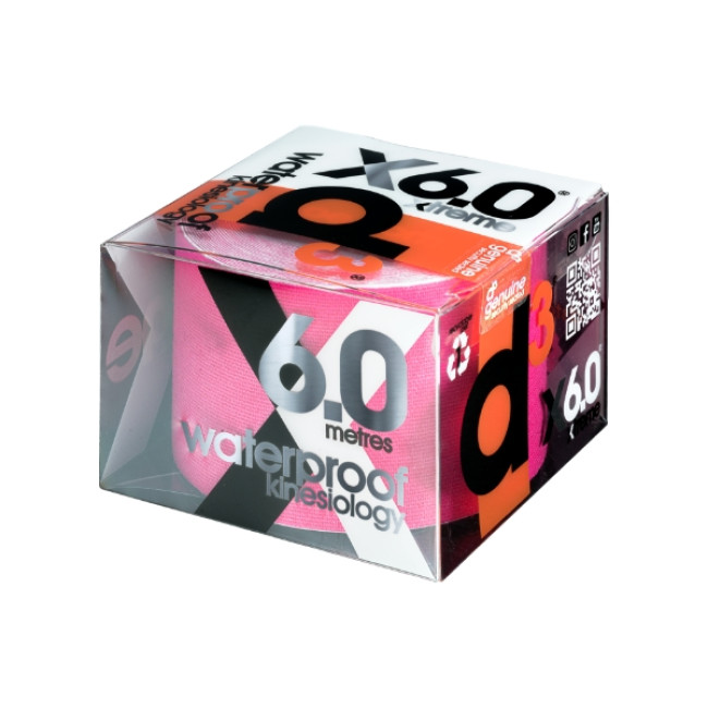 X6.0 Banda Kinesiologica Xtreme Roz 5cm x 6m - d3Tape