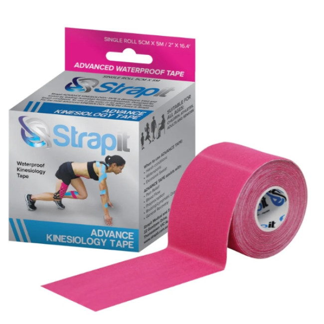Banda Kinesiologica Advance 5cm x 5m Roz - Strapit