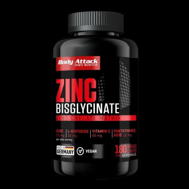 Zinc Bisglycinate (180 Caps) Body Attack