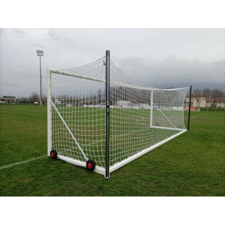 Poarta fotbal mobila aluminiu 7.32x2.44 m cu sistem de tensionare si transport
