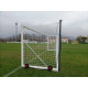 Poarta fotbal mobila aluminiu 7.32x2.44 m cu sistem de tensionare si transport