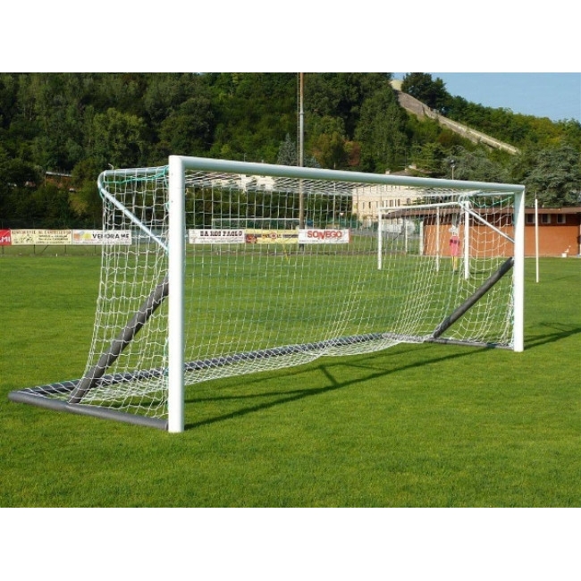 Poarta Fotbal Mobila Aluminiu 6x2 m, model independent cu cadru de sol