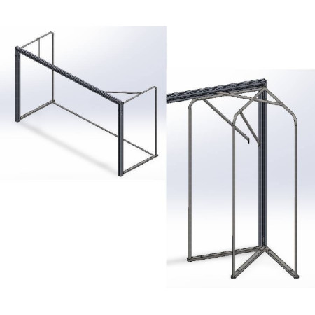Poarta Handbal Aluminiu - 3x2m, pliabila