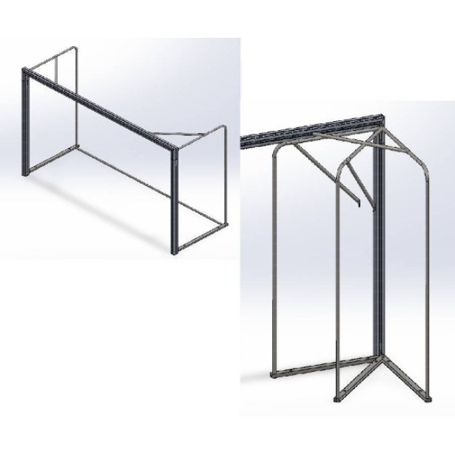 Poarta Handbal Aluminiu - 3x2m, pliabila
