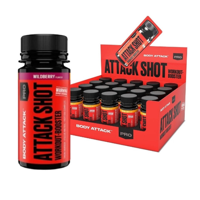 ATTACK SHOTS 20 x 60ml - Wildberry