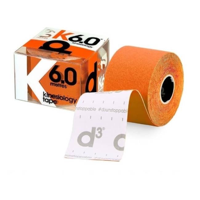 K6.0 Banda Kinesiologica Portocaliu 5cm x 6m - d3Tape