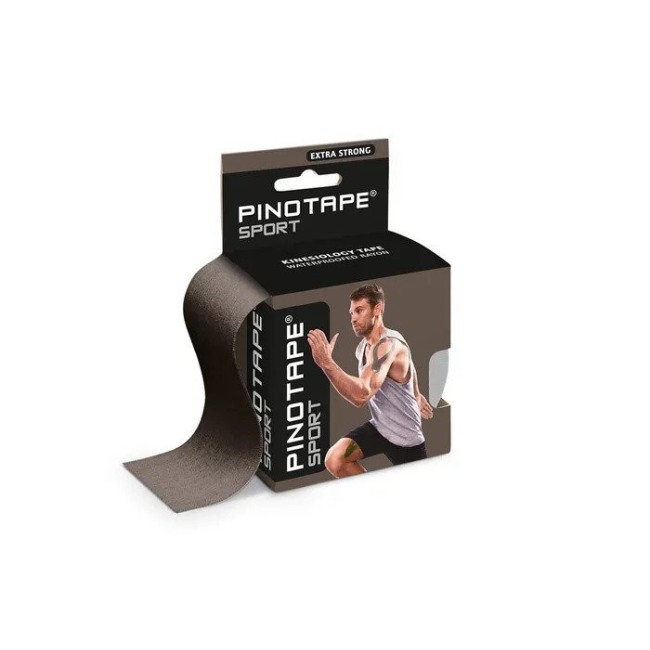 Banda Kinesiologica PINOTAPE® Sport - Gri Inchis