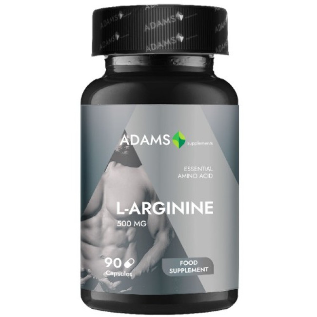 L-Arginine 500mg, 90cps, Adams Supplements
