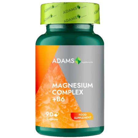 Magnesium Complex + B6, 90cps, Adams Supplements