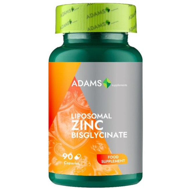 Zinc Bisglicinat Liposomal 50mg, 90cps, Adams Supplements