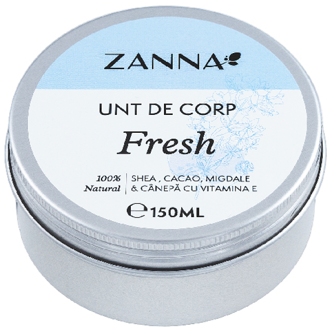 Unt de corp Fresh, 150ml, Zanna Unt de corp Fresh, 150ml, Zanna