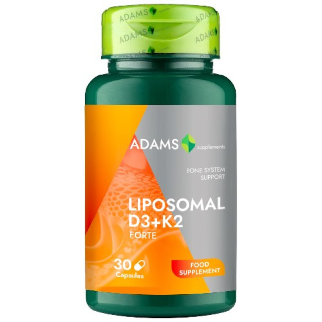 Liposomal D3 + K2 Forte, 30cps, Adams Supplements