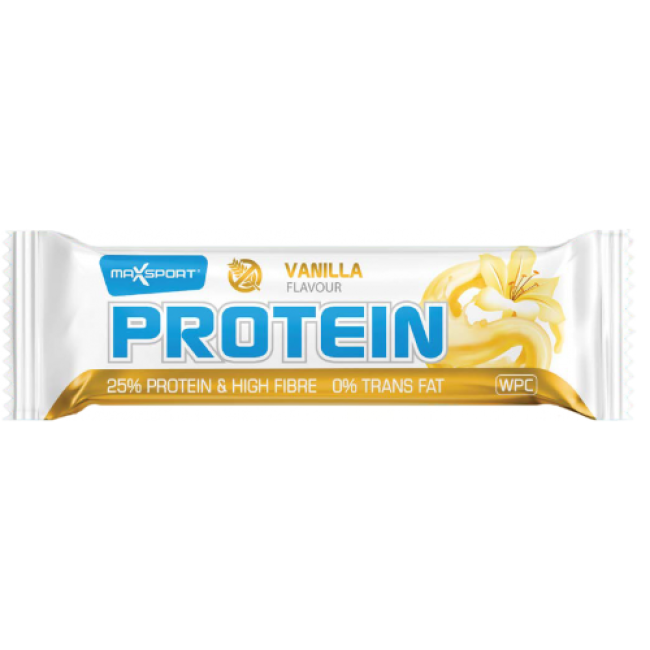 Baton Proteic Vanilie Glazura Alba Max Sport 60g Max Sport