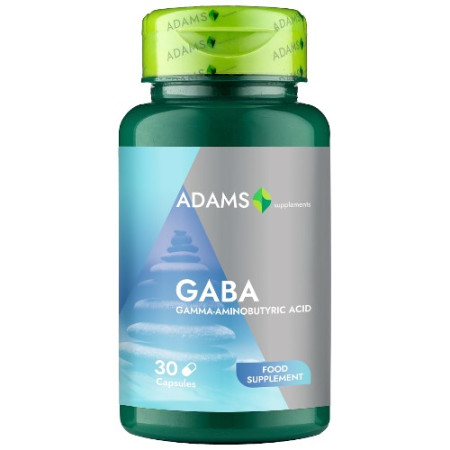 GABA (Acidul Gamma-Aminobutiric), 30cps, Adams Supplements