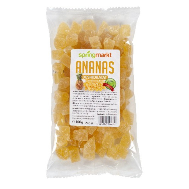 Ananas Deshidratat, 100gr, springmarkt Ananas Deshidratat, 100gr, springmarkt